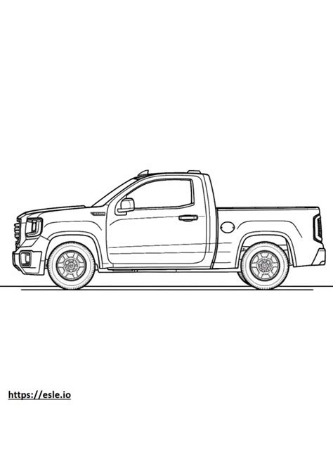 Gmc Sierra Wd At X Coloring Page