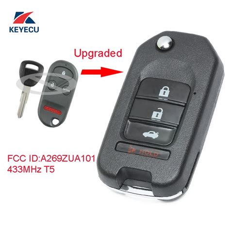 Keyecu Llave De Coche Remota Abatible Reemplazo Actualizado Fob Mhz