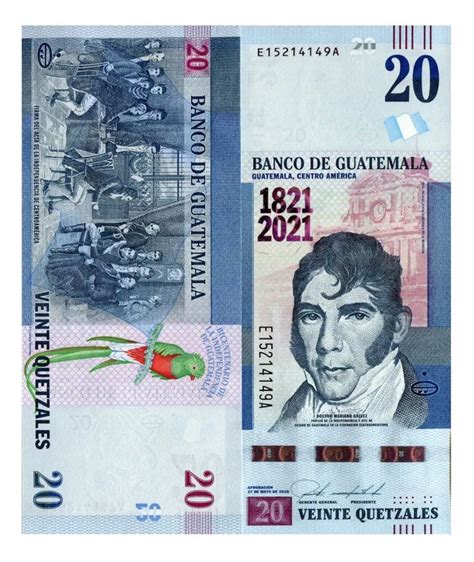 Billete De Guatemala 20 Quetzales Nuevo Sin Circular 2021 139 99