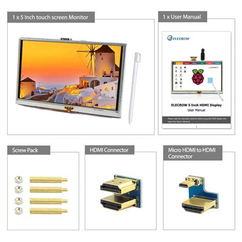 Elecrow Inch Raspberry Pi Display Touch Screen X Tft Lcd