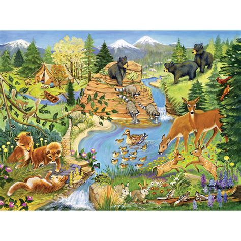 Forest Critters 300 Large Piece Jigsaw Puzzle Bits And Pieces