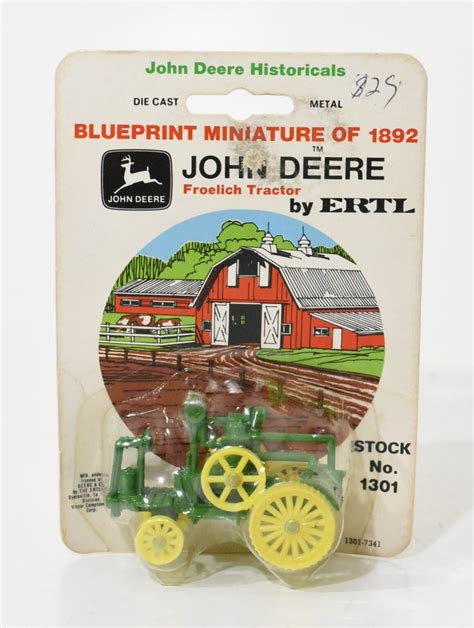 John Deere Froelich Tractor Blueprint Miniature Of Dalton