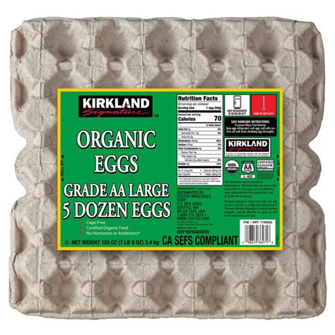 Costco Kirkland Signature Organic Eggs Usda Grade Aa Large Same Day