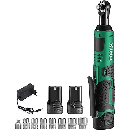 KIMO 12v Cordless Electric Ratchet Wrench Set 280 RPM Variable Speed