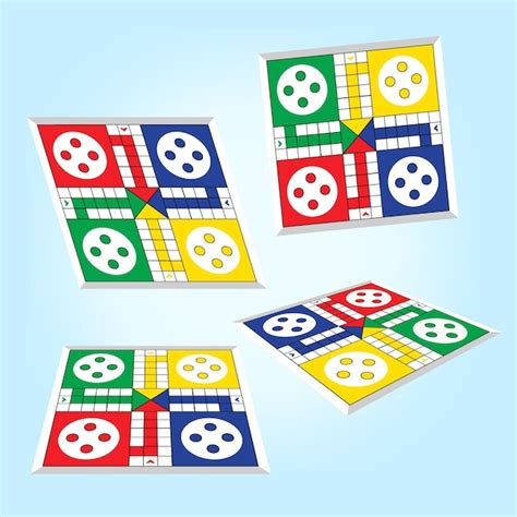 Free Vector | Ludo board game in different perspectives