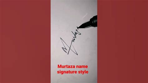 Murtaza Name Signature Style Youtube