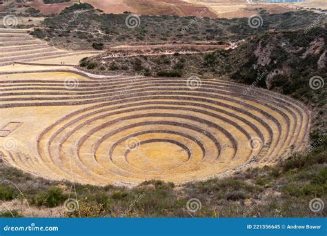 Inca S Terraces In Pisac Sacred Valley Peru Stock Photo