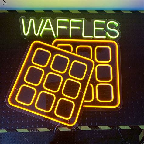 Waffle Advertising Light For Your Cafeteria Gelateria Your Etsy