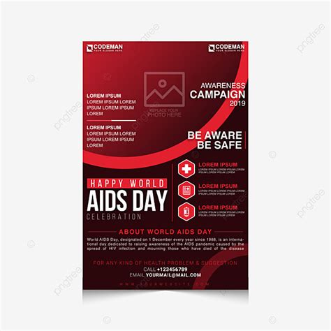 Medical Awareness Poster Template For World Aids Day Template Download