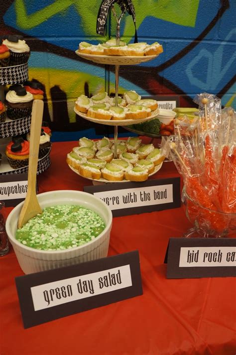 Rock Star Themed Food Food Themes Rockstar Birthday Party Rock Star