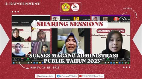 Sharing Sessions Magang Administrasi Publik Puskap X Hmap Upn