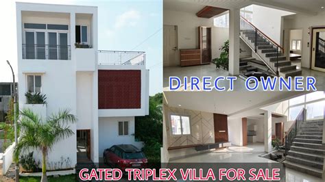 Direct Owner Gated Community Triplex Villa For Sale Hyderabad Elip