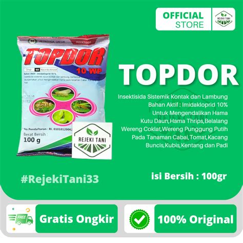 Jual Insektisida Top Dor Topdor Wp Gr Sistemik Racun Kontak Dan