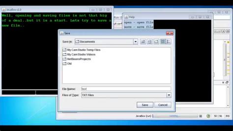 Java Tutorial How To Open And Save Files Youtube