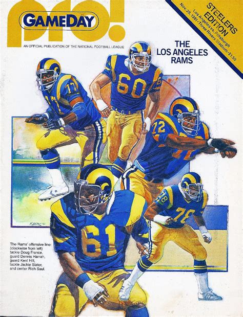 Pro Football Journal Presents Nfl Art 1981 Nfl Game Program Art