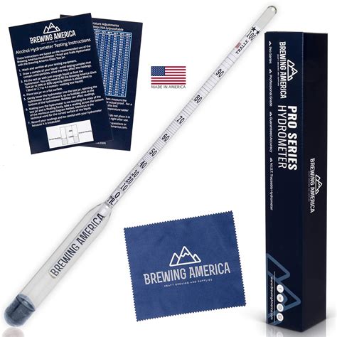 American Made Alcohol Hydrometer Tester Proof Tralle Pro Series