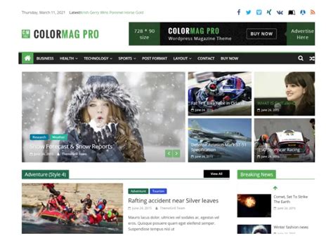 Colormag Pro Magazine News Style Wordpress Theme Bliter Gpl