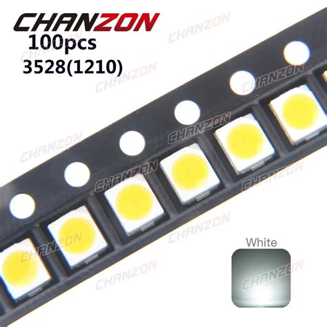 Pcs Led Smd White Chip Plcc Ultra Bright Surface Mount Ma V