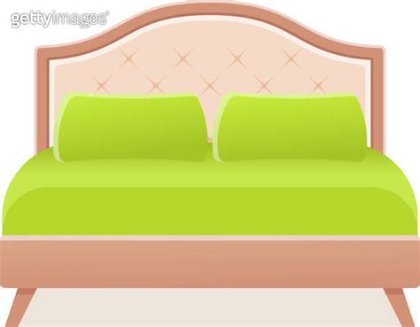 Bed icon in flat design Vector cartoon illustration 이미지 1069550518