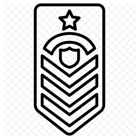 Army Badge Icon Download In Line Style