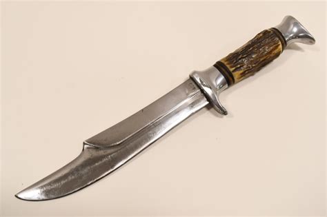 Sold Price Vintage Edge Brand No 469 Stag Handle Bowie Knife April 6