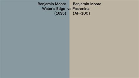 Benjamin Moore Water S Edge Vs Pashmina Side By Side Comparison