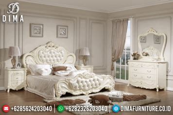 Set Kamar Tidur Mewah Jepara Ukiran Klasik Eropa Cat Duco Ivory Df