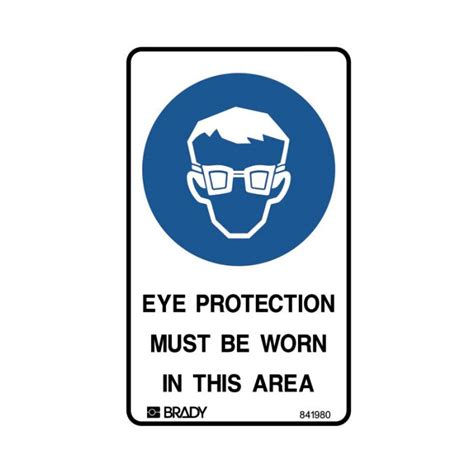 Small Stick On Labels Eye Protection Must Be Worn In This Area Self