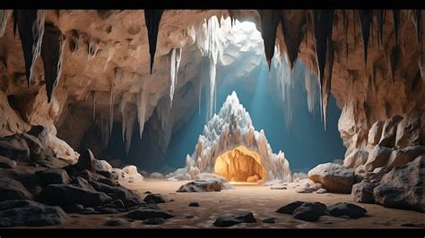 Premium Photo Subterranean Wonders Cave And Stalactite Speleological