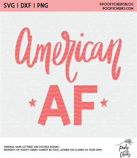 American Cut File Svg Dxf And Png Poofy Cheeks