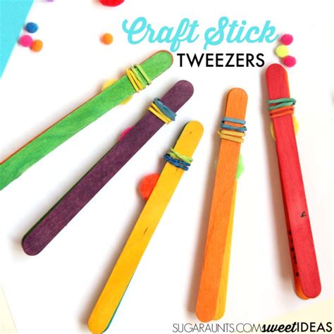 Craft Stick Tweezers To Help With Pencil Grasp The Ot Toolbox