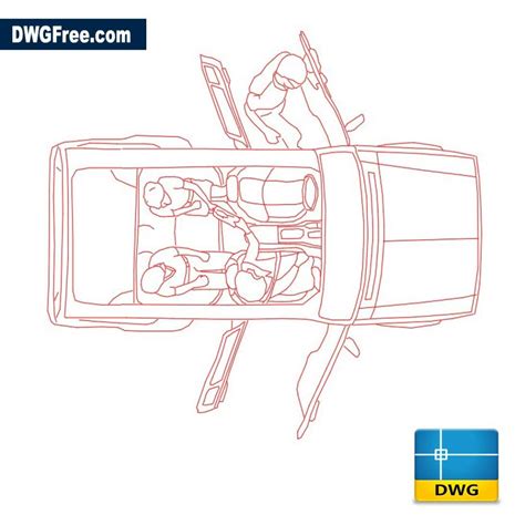 Car With Doors Open Dwg Autocad