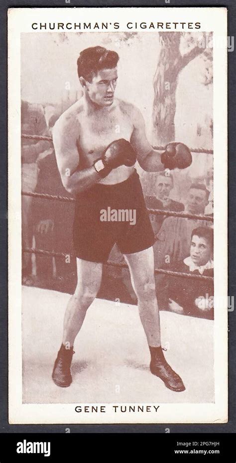 Portrait Of Boxer Gene Tunney Vintage Cigarette Card Stock Photo Alamy