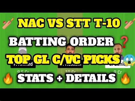 NAC VS STT Dream 11 NAC VS STT Dream 11 Team NAC VS STT Dream 11