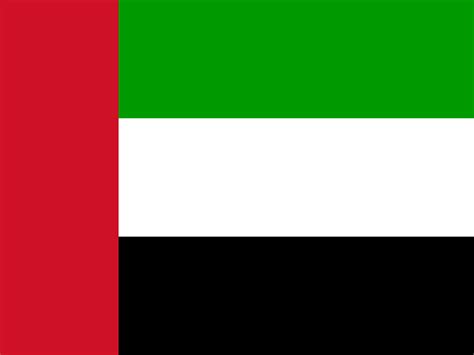 La bandera de los Emiratos Árabes Unidos