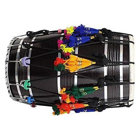 SG Musical Punjabi Bhangra Mango Wood Dhol Amazon In Musical Instruments