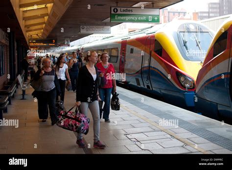 East Midlands Trains Class Meridian Trains At Leicester Railway