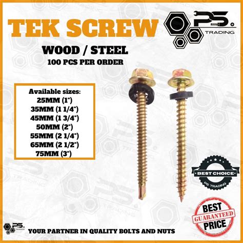 Tek Screw For Wood Steel Sold Per Box Text Screw Tex Screw Tekscrew