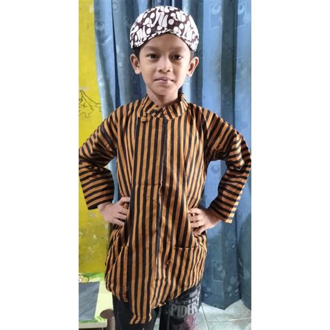 Jual Baju Surjan Lurik Anak ABG Surjan Lurik Anak Halus Premium