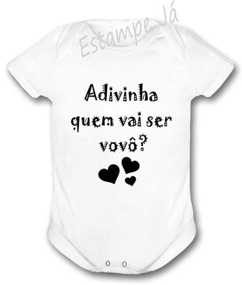 Body Personalizado para o Vovô Adivinha quem vai ser Vovô Elo7