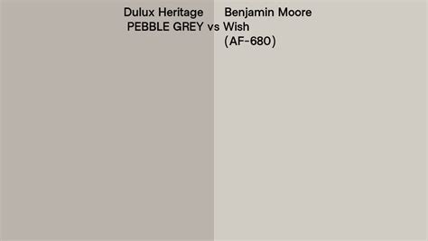 Dulux Heritage PEBBLE GREY Vs Benjamin Moore Wish AF 680 Side By Side