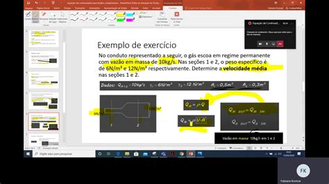 Equação da Continuidade para Fluídos Compressíveis Gases YouTube