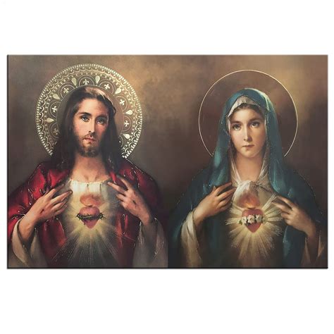 Buy Sacred Heart Of Jesus And Immaculate Heart Of Virgin Mary Picture