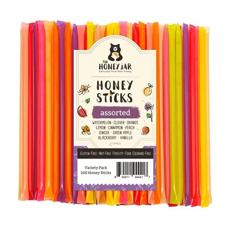 Honey Sticks Variety Pack Of Honey Straws Tasty Assortment Etsy