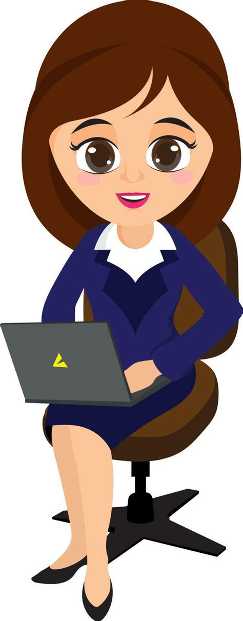 Young Working Business Woman Character 24286765 Vector Art At Vecteezy