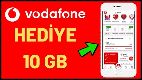 VODAFONE BEDAVA 10 GB İNTERNET KAZANMAK VODAFONE 10 GB HEDİYE