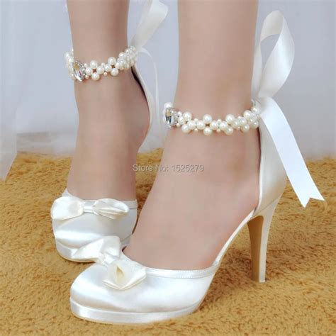 Aliexpress Buy Ep Pf White Shoes Women Wedding Closed Toe