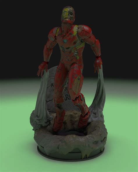 Zombie Iron Man 3D model 3D printable | CGTrader