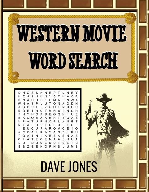 Western Movie Word Search Western Word Search Puzzle Books For Adults