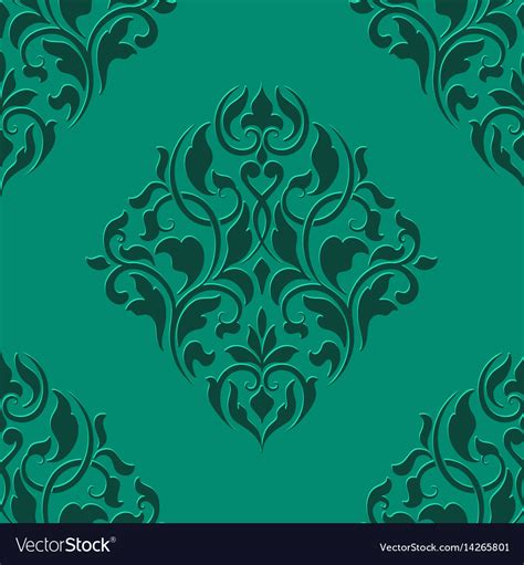 Damask Seamless Pattern Element Classical Luxury Vector Image